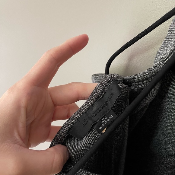 Alexander Wang Gray Bodycon Zip Up Dress Open Strappy Back Size 0 - Picture 6 of 7